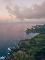 coast of hawaii while sunset