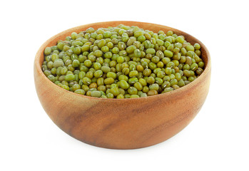 Mung beans isolated on white background