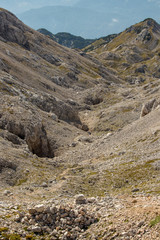 mountain path throw small valley