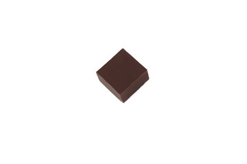 dark chocolate candy isolated on white background.