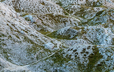 zigzag mountain path