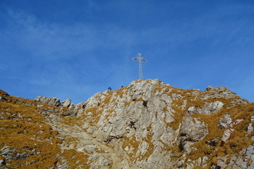 Landscape around landmark of Tatry - Giewont during autumn, Zakopane, Tatry moutanins, Poland