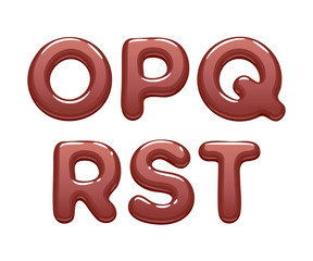 Chocolate abc letters set.