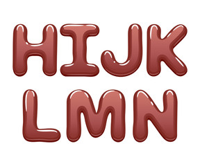 Chocolate abc letters set.