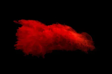 Explosion von farbigem Pulver auf schwarzem Hintergrund © Vladyslav Bashutskyy