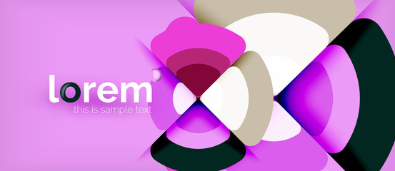 Circles and triangles design abstract background