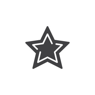 Rating star vector icon. filled flat sign for mobile concept and web design. Favorite star simple solid icon. Symbol, logo illustration. Pixel perfect vector graphics