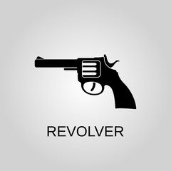 Revolver icon. Revolver concept symbol design. Stock - Vector illustration can be used for web.