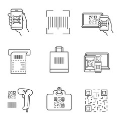 Barcodes linear icons set © bsd studio