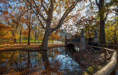 MILAN, ITALY, DECEMBER 5, 2018 - Autumn in Sempione Park in Milan, Italy