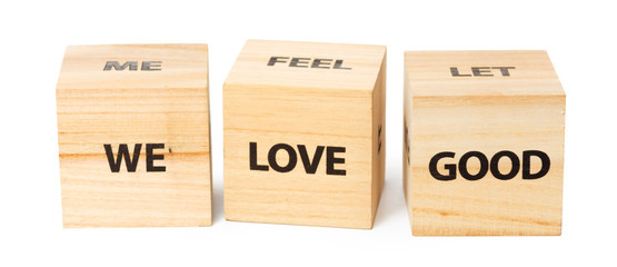 Word Written In Wooden Cube