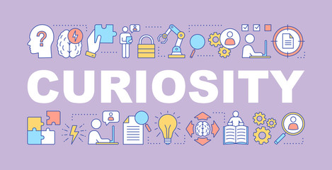 Curiosity word concepts banner