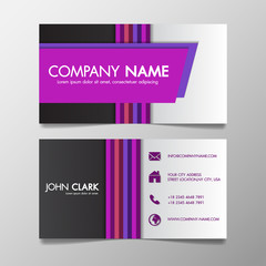 Modern colorful business card template presentation design with company name and logo.Vector illustrator.