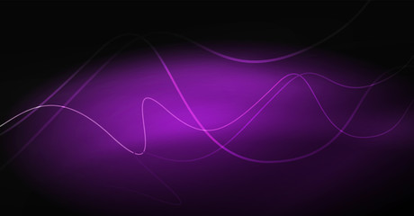 Neon lines wave background. Abstract composition