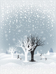 2019 Winter Holiday Happy New Year & Christmas card symbols Santa, snowman, Christmas tree, Christmas ball, hat, reindeer, stars, snowflakes decoration icons drawing design vector invitation.