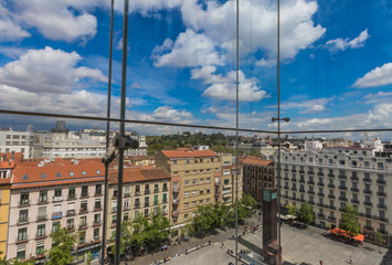 Obraz premium Madrid, Spain - the Reina Sofia museum is one of the most interesting museums of Spain. Here in particular a look at its inner elevator