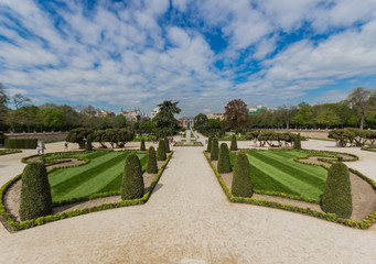 Madrid, Spain - The Buen Retiro park is one of the numerous parks and gardens of the spanish...