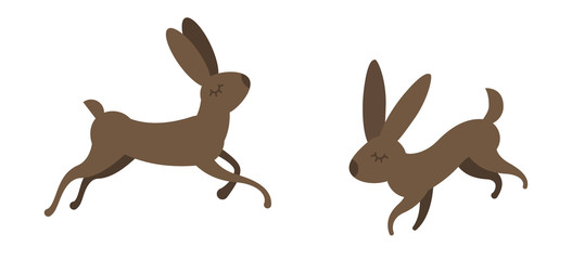 Very cute animal drawn in flat style