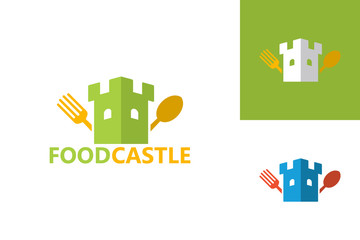 Food Castle Logo Template Design Vector, Emblem, Design Concept, Creative Symbol, Icon
