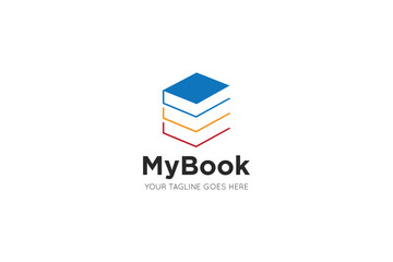 book logo and book icon design template