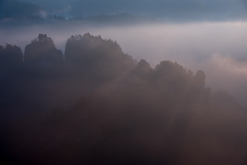 Sonnenaufgang in der Sächsischen Schweiz