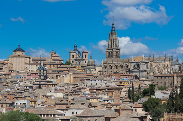Fototapeta premium Toledo, Spain - a Unesco World Heritage Site, Toledo is a medium size city cultural influences of Christians, Muslims and Jews, well displayed in the Old Town 