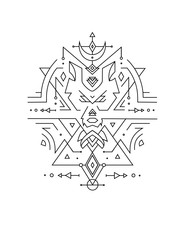 sacred geometry wolf