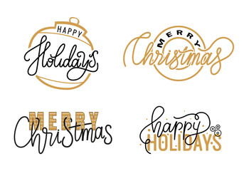 Happy Holidays, Merry Christmas and Holidays Print