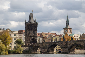 Fototapeta na wymiar Charles bridge in Prague, Czech Republic 