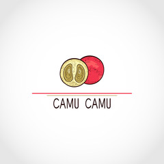 Camu camu. Berry. Logo, sign, symbol. Color