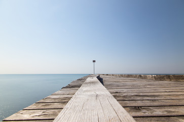 wooden pier on the sea