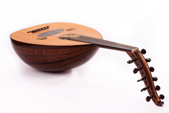 Ud musical instrument instrument in white background
