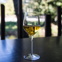 glass of white wine Tokaji (Tokay)