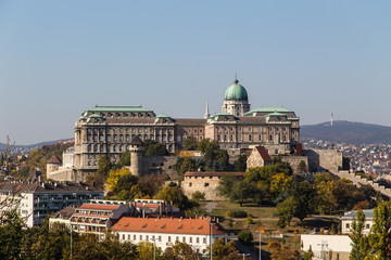 Fototapeta na wymiar view of Buda castle in Budapest, Hungary