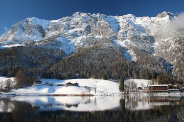 Winterlandschaft See Bayern