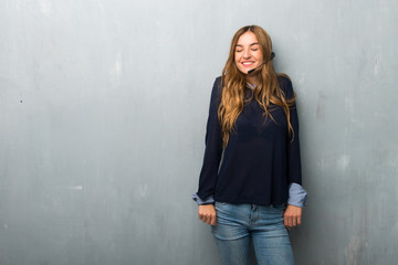 Fototapeta premium Telemarketer woman happy and smiling