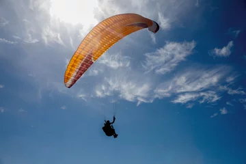 Plaid mouton avec photo Sports aériens Parapente dans le ciel
