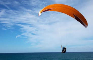 Printed kitchen splashbacks Air sports Paragliding on the sky