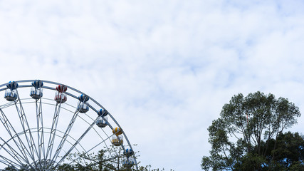 Fototapeta premium The wheel isolated on sky background