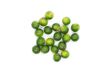 Image of Fresh grain pepper on white background. Vegetables. Food. Spices.