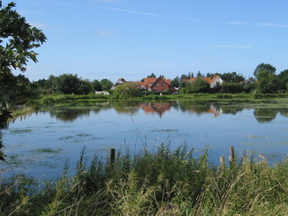 Obraz premium überflutete Wiesen und Äcker / Landunter in Heidkate / Ostsee