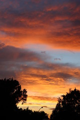 Sky Red Clouds Sunset