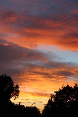 Sky Red Clouds Sunset