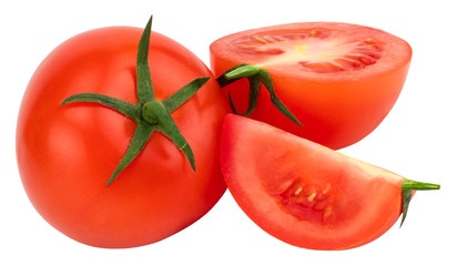 Tomato isolated on white. With clipping path