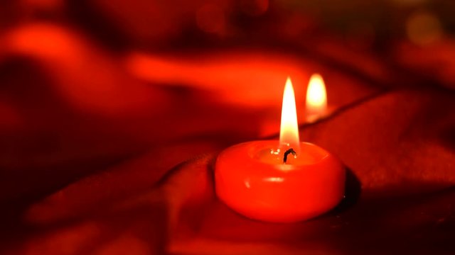 Candlelight on dark background video HD