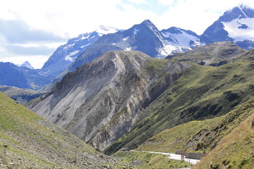 View of Stelvio National Park Nationalpark Stilfser Joch, Trentino Alto Adige, Lombardy, Italy
