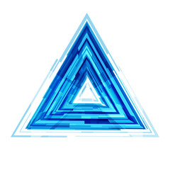 Digital technology blue triangle design geometric, rectangles shapes abstract background vector illustration banner frame template