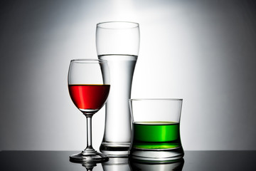Three glasses