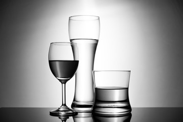 Three glasses