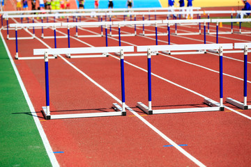 Hurdle rack, in the track and field